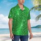 thumbnail image 3 of Balery Shiny round green sequins Camisas hawaianas de manga corta para hombre, camisas playeras de corte holgado, camisas de vacaciones con botones,Medium, 3 of 7