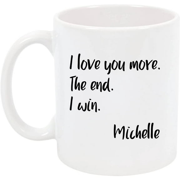 I Love You More The End I Win, Valentine's Day Mug For Lesbian Girlfriend, Funny Adult Humor Coffee Cup, Gay Couple Mug, LGBT Gift, Wife Mug, Same Sex Gifts For Her, Happy Valentines