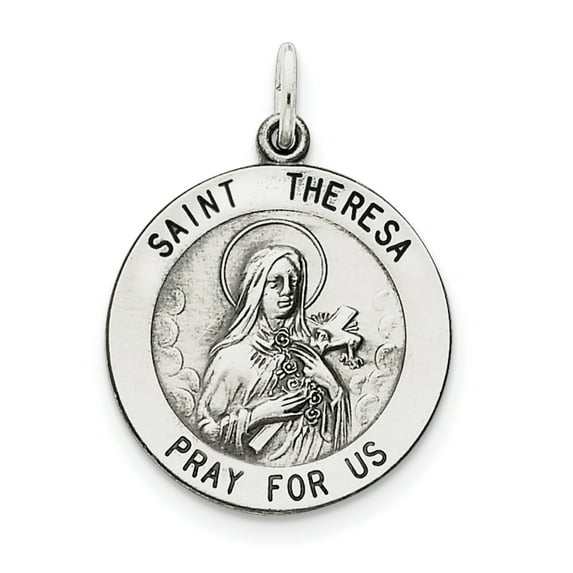 Beautiful Sterling Silver St. Theresa Medal