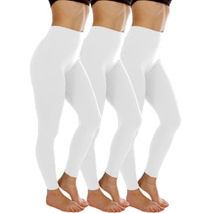 Kuda Moda 3-Pack High-Waist Fleece-Lined Thermal Leggings