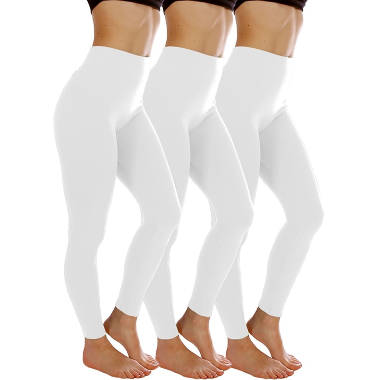 Kuda Moda 3-Pack High-Waist Fleece-Lined Thermal Leggings photo 1