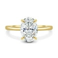 thumbnail image 2 of ESTE ORIGIN 2.00Ct Oval Cut Lab-Grown Diamond Solitaire Engagement Ring – Hidden Halo, 4 Claw Setting in 14K Yellow Gold for Women, 2 of 7