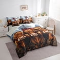 thumbnail image 3 of Castle Fairy Highland Cow Bedding Comforter Set,Farmhouse Queen Bedding Sets, 3 of 8