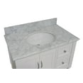 thumbnail image 6 of Beverly 36" Bathroom Vanity with White Cabinet and Carrara Marble Top, 6 of 6