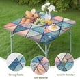 thumbnail image 4 of Stretchy Square Tablecloth 36x36 Inch with Elastic Edging, Bohemian Floral Print for Card Tables and Patio Entertainment, 4 of 6