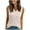 2574#Beige, variant on Women's Sleeveless V-Neck Casual Solid Color Blouse Tops for Daily Wear and Various Occasions