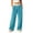 Sky Blue, variant on Tqcoqu Women's Contrast Waist Fuzzy Fleece Wide Leg Pants Drawstring Elastic Waist with Pockets Warm Casual Long Trousers