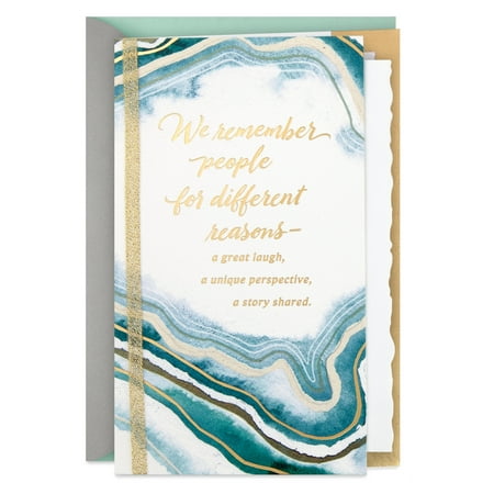Hallmark Sympathy Card (Comfort in Memories)