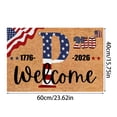 thumbnail image 3 of 250 Anniversary Usa Door Mat – Patriotic Door Mat Personalized,Patriotic Welcome Doormat,A To Z 26 Letters Memorial National Day Floor Mats,Non-Slip Freedom Memorial Day Porch Front Decor, 3 of 4