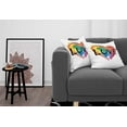 thumbnail image 3 of Ambesonne Rainbow Throw Pillow Cover 2 Pack, Brush Painted Heart LGBT, 16", Multicolor, 3 of 7