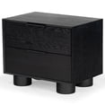thumbnail image 5 of Safavieh Addyson Solid Wood 2 Drawer Nightstand in Black, 5 of 12