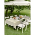 thumbnail image 5 of 54x80 Inch Outdoor Tablecloth with Umbrella Hole Zipper Rectangle Vintage Yellow Tulip Flowers Rectangular Tablecloths Waterproof Country Pastoral Plants Leaves Patio Table Cloth Cover for Picnic, 5 of 8