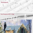 thumbnail image 6 of Christmas Winter Snowman Bathroom Shower Curtain Red Truck House Xmas Tree Vintage Waterproof Washable Shower Curtains for Bathtub Bath Decor with Grommets and Hook 54 X 78 Inch, 6 of 8