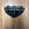 thumbnail image 5 of Enjoy Decor Lamps Classic Sconces with Blue Stained Glass Dragonfly Half Moon Pull Chain Switch LED Bulb Included, 5 of 5