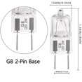 thumbnail image 2 of Bombillas YBEK G8 20W 120V blanco cálido 2700K paquete de 10, 2 of 7
