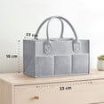 thumbnail image 2 of Bebbly Bolsa Organizadora para Pañales de Bebé 18x33x23cm, Cesta Organizadora de Fieltro con 8 Bolsillos Externos y 3 Compartimentos, Canasta Organizadora para Pañales, Toallitas y Accesorios de Bebé, 2 of 8