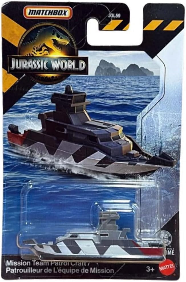 Matchbox Jurassic World Die-Cast Vehicle Set, 7 Pieces, Ages 3+, Ford Explorer, Jeep Wrangler, Mercedes-Benz, Helicopter JGL59-979C