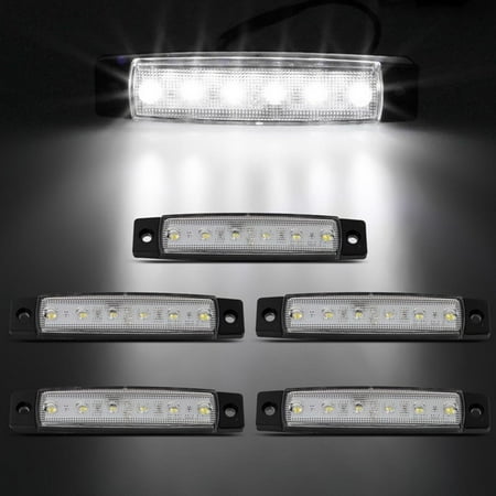 - High Power 6 LED 12V Side Indicator Light Marker Lamp for Truck BUS Trailer 5 Colors for Choice