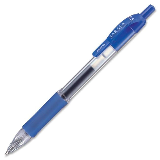 Zebra Sarasa Retractable Gel Pen Blue Ink Fine Dozen 46720 
