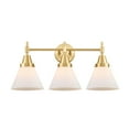thumbnail image 4 of Innovations Lighting 447-3W-12-26 Cone Vanity Cone 3 Light 26" Wide Vanity Light - Satin, 4 of 5