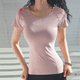 thumbnail image 4 of Camiseta deportiva para mujer, sexy, bonita espalda, ropa de fitness, secado rápido, para correr, entrenamiento, camiseta de manga corta para yoga para verano, 4 of 4