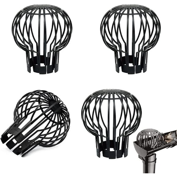Gutter 4 Pieces Gutter Filter Anti Leaf Gutter Plastic Gutter Guards Leaves Gutter Filter for Eaves Ditch Sewer