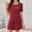 Red(New), variant on PNTUTB Women's Summer Casual Homewear Round Neck Pocket Short Sleeve Top and Shorts Solid Color Pajama Set