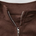 thumbnail image 4 of Mens Half Zip Up Sweatshirts, Long Sleeve Pullover for Men Spring Fashion Loose Fit Solid Color Corduroy Sweatshirt Big and Tall, 4 of 6