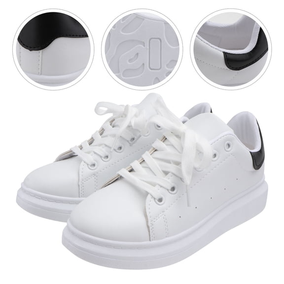 LOLIPPYY 1Pair Woman Sports Shoes White Lightweight Breathable Casual Board Shoes Outdoor