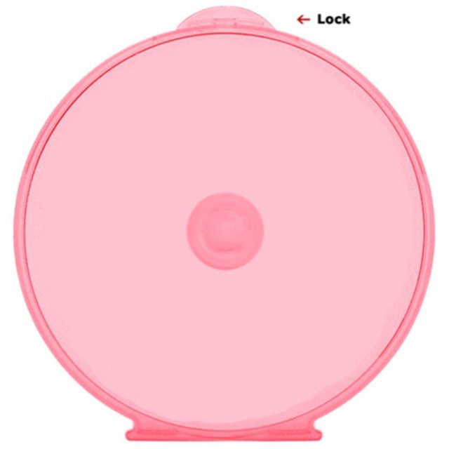 CheckOutStore 50 Red Color Round ClamShell CD/DVD Case with Lock
