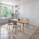 thumbnail image 3 of Juego de Comedor Extensible de Madera con 4 Sillas para 4 Personas, Mesa y Sillas para Comedor y Cocina, Midtown Concept Rio, Roble y Gris Claro, 3 of 5