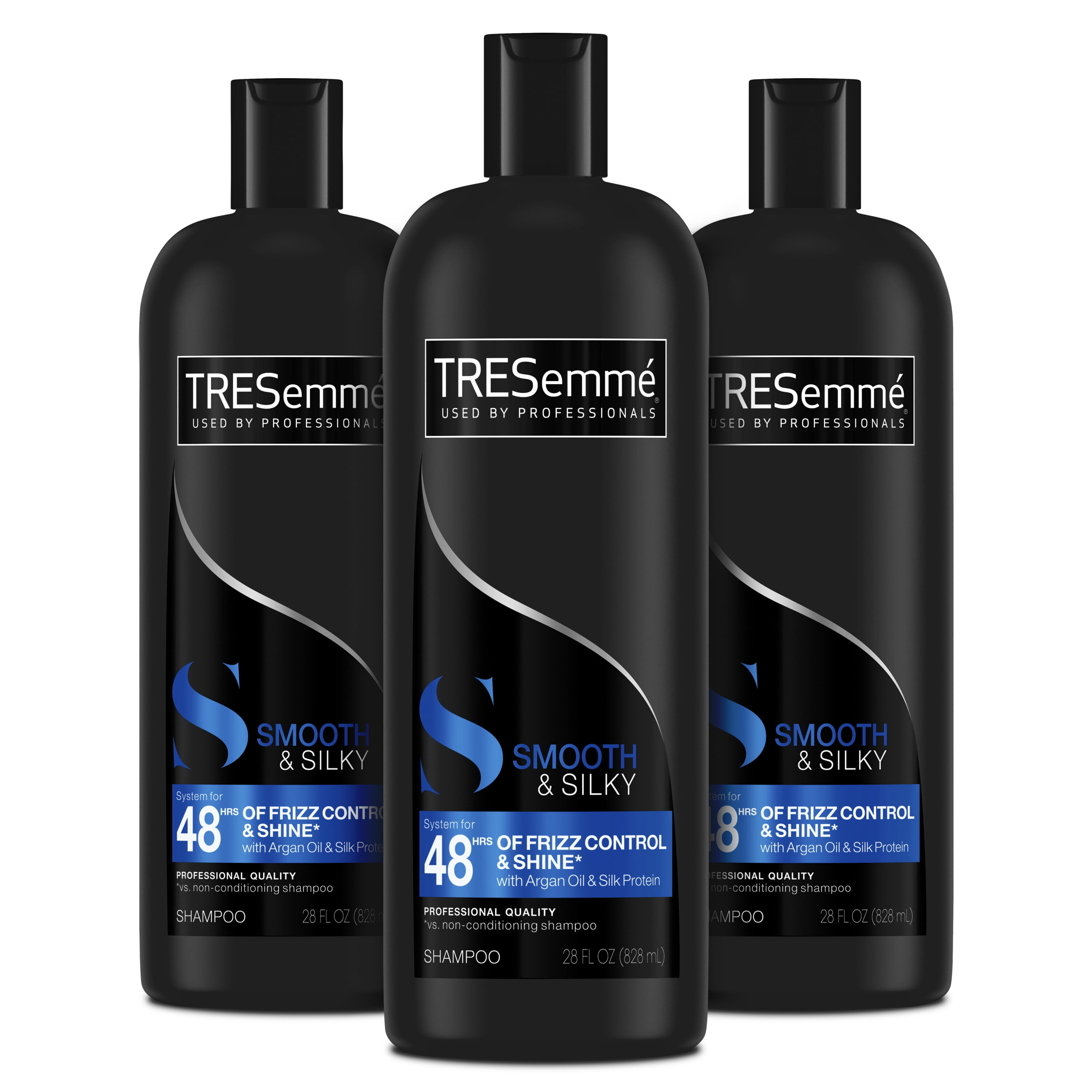 købmand Incubus finansiere Tresemme Smooth and Silky Shampoo Tames and Moisturizes Dry Hair With  Moroccan Argan Oil 28 oz 3 Count - Walmart.com