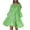 Green, variant on New Arrivals Women's 2024 Summer Dresses Spring and V-neck Buttons Three-quarter Sleeve Print Dress