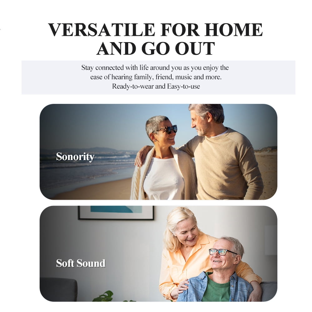 Delmicure Hearing Aids for Seniors, Body-Worn Hearing Aid, Rechargeable, Perfect for Severe Hearing Loss, VHP-302C