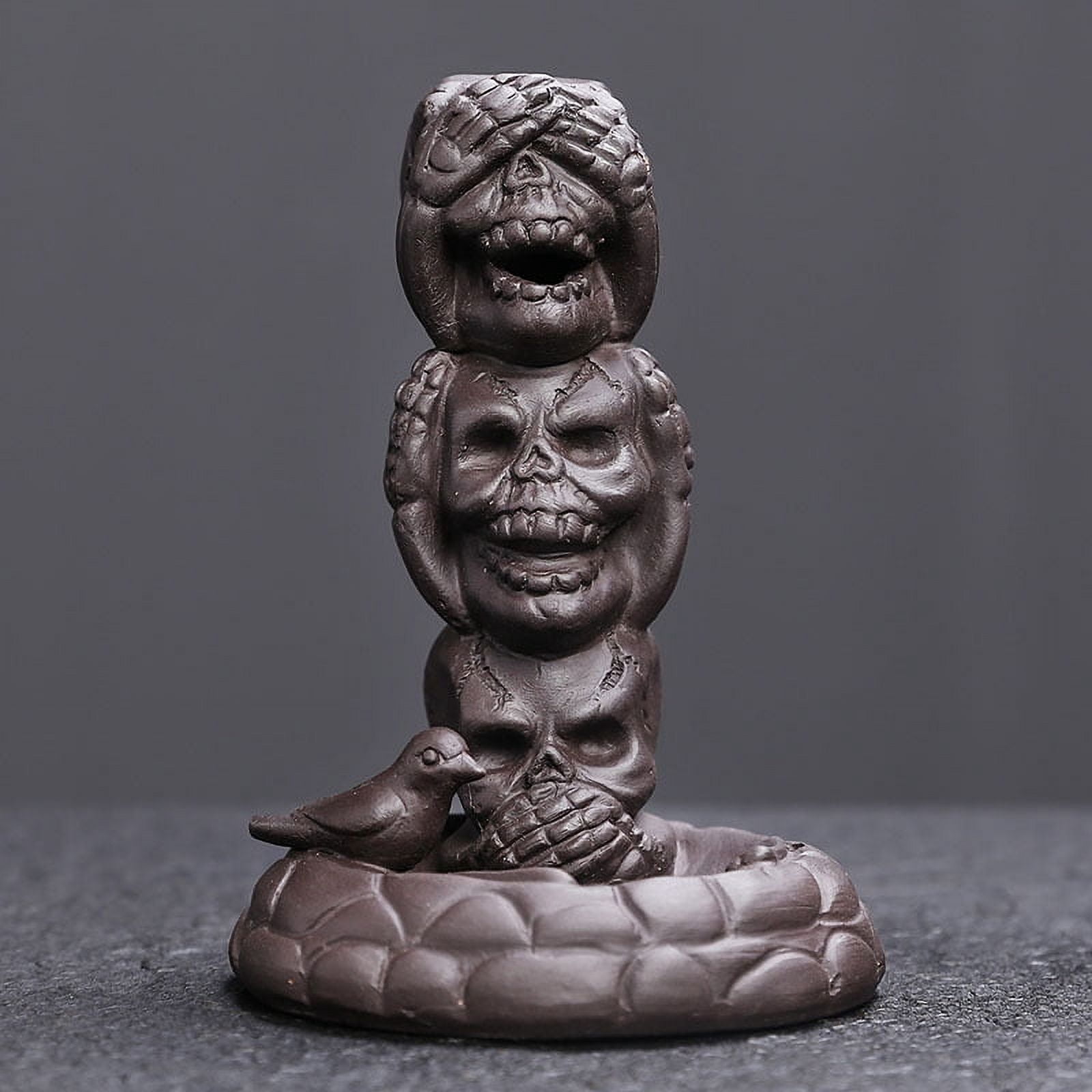 Incense Waterfall, Skull Backflow Incense Holder, Halloween Incense Burner, Decorative Skull Incense Holder, Backflow Incense Burner, Skull Incense Waterfall, Halloween Skull Decor