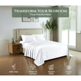 thumbnail image 2 of ROYALE LINENS 100% Organic Cotton Twin Sheet Set - 16" Deep Pocket Bed Sheets - Eco Friendly White Bed Sheets - Sábanas Twin - 1 Flat, 1 Fitted & 1 Pillowcases - White Sheet Set - Cotton Bedding Sets, 2 of 9