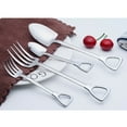 thumbnail image 3 of 2*Stainless Steel Small Shovel Spoon Fork Tableware Coffee Stirring Spoon, 3 of 9