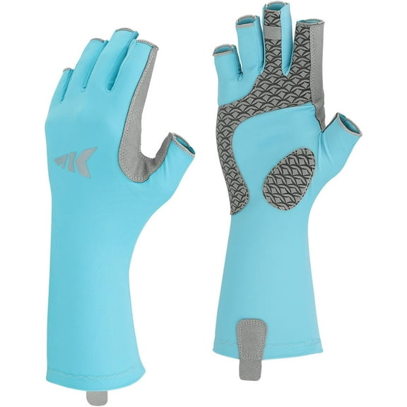 KastKing Sol Armis Pro UPF50 Fishing Gloves-Quick-Dry, Full Finger & 3/4 Fingerless Sun Protection Gloves Men Women for Outdoor