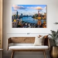 thumbnail image 3 of Elephant Stock Shanghai Sunset Skyline Wall Art - Horizontal Canvas Wall Art - Living Room Wall Decor - Places Canvas - Blue And Gray Decor - 48" x 32", 3 of 8