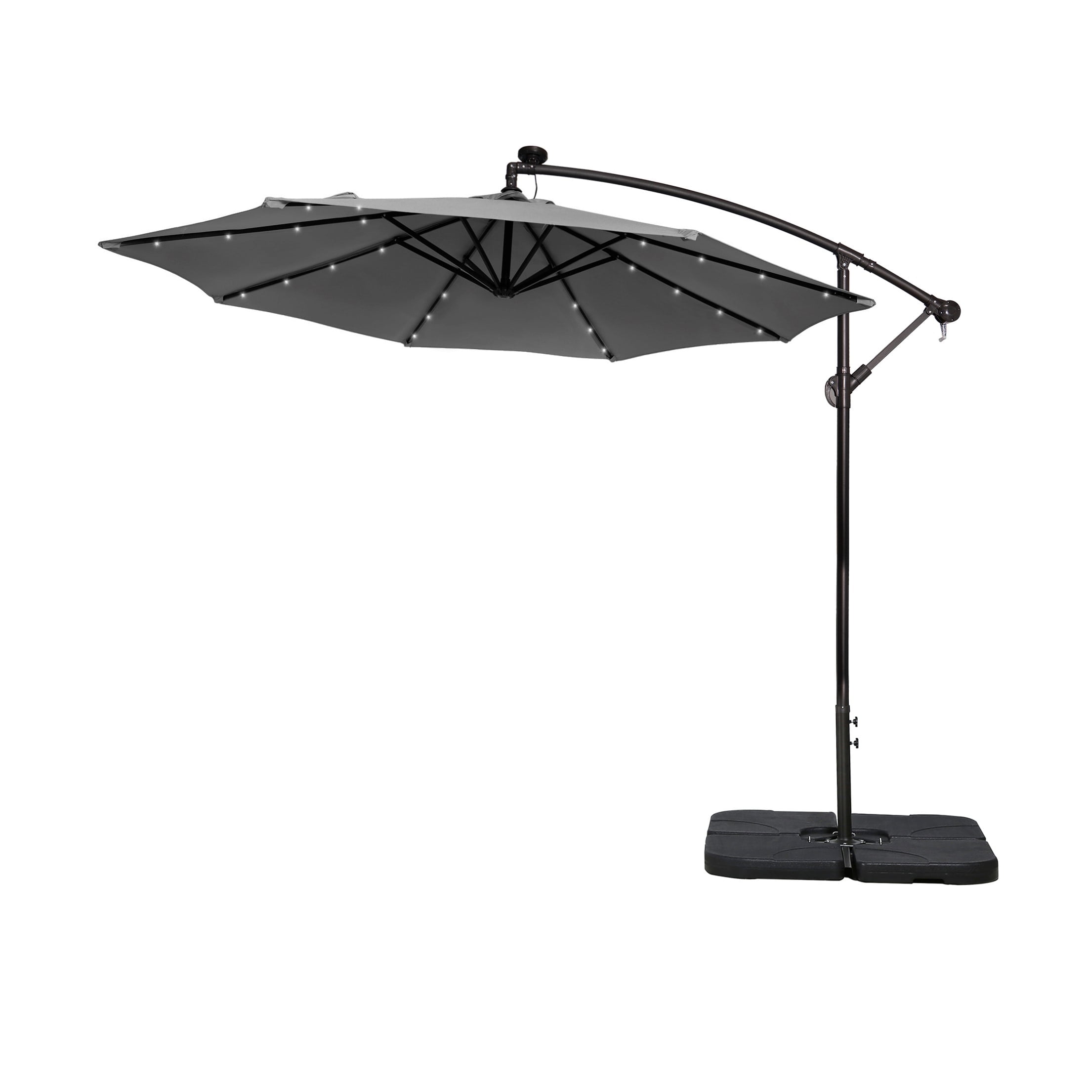 WestinTrends Albert 10 Ft Offset Patio Umbrella with Base Include