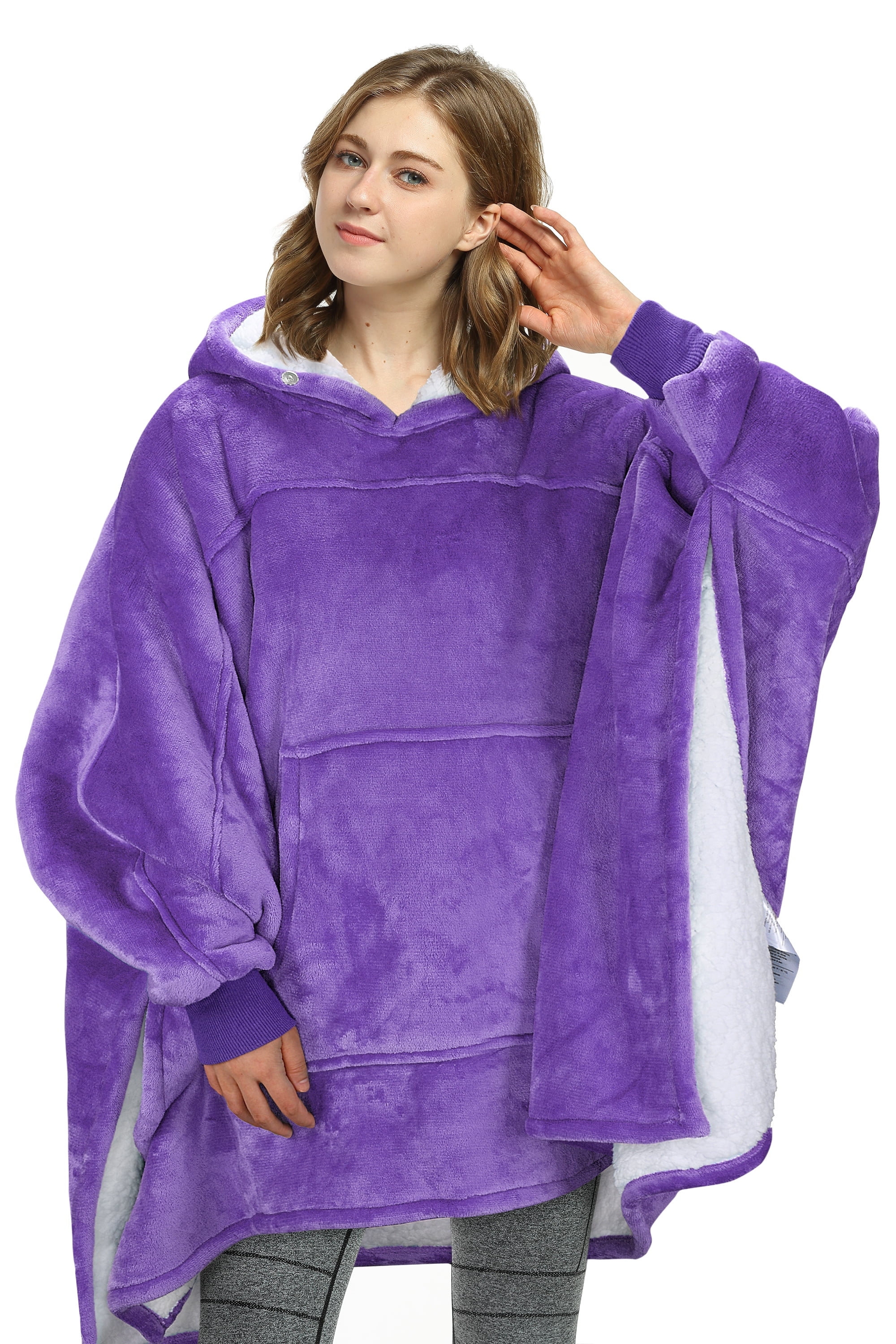 Oversized Hoodie Sweatshirt Poncho 