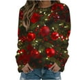 thumbnail image 2 of JingHai Women's Ugly Christmas Sweater 3D Xmas Unique Hilarious Graphic Long Sleeve Crewneck Sweatshirts Holiday Party Pullover-Red XXXL, 2 of 4