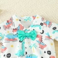 thumbnail image 6 of Icvfdpl Toddler Boys Girls Short Sleeve Cartoon Prints T Shirt Tops Shorts Gentleman Outfits Cute Baby Beachwear, 6 of 7