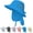 1pack-blue, variant on Outdoor Kids Sun Hats with Neck Flap Boys Girls Wide Brim UPF 50+ UV Protection Children Bucket Hat Safari Hat