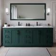 thumbnail image 2 of Wyndham Collection Miranda 84" Metal Double Bathroom Vanity in Green/Black, 2 of 7