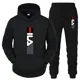 thumbnail image 2 of Chándal con capucha y pantalones de chándal para hombre, conjunto de 2 piezas, traje deportivo informal, ropa deportiva para correr, conjuntos de ropa de calle de lana para hombre, 2 piezas, 2 of 5