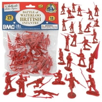 BMC CTS Battle of Waterloo British Infantry - 29pc Red Napoleonic War Figure Set