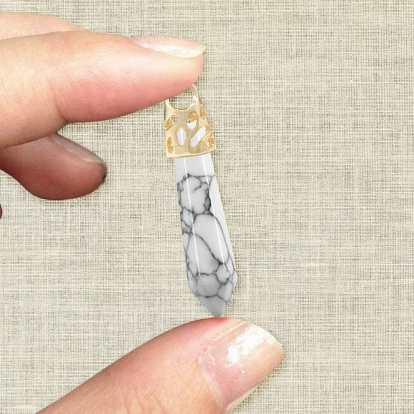 Pebble tray for plant humidity! Natural Amethyst White Powder Crystal Dongling Blue Gold Tiger Eye Stone Hexagonal Column 9 X 40 Mm Hexagonal Crystal Column