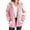 Pink, variant on Womens Full Zip Up Fleece Jacket Hooded Oversized Plaid Sherpa Hoodie Fuzzy Jackets Fall Winter Warm Teddy Coat Outerwear