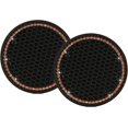 thumbnail image 1 of Set of 2 Bling Car Coasters, Drink Cup Holder Coaster, Universal Auto Crystal Rhinestone Insert Cup Mat, Automobile Cup Holder Mat, 1 of 4